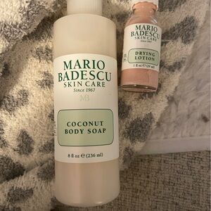 Brand new. Never even tested Mario Badescu drying lotion and body wash